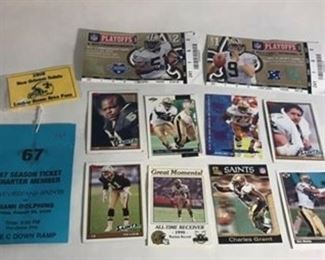 https://www.ebay.com/itm/124186172977	GB037: 2009 Super Bowl Payoff Tickets NEW ORLEANS SAINTS CARDS, 2016 YEARBOOK, TICKETS AND MORE 	 Auction 	Starts 05/12/2020
