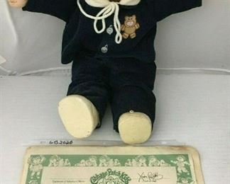 https://www.ebay.com/itm/114235308880	GB001: 1983 Cabbage Patch Doll "Adlai Marc" with Adoption Papers	 $20.00 	Buy-It-Now
