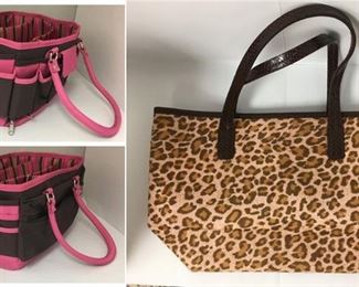 https://www.ebay.com/itm/114237613999	KB0165: Pink and Brown Craft Supplies Organizer and Leopard Print VS Bag	 $20.00 
