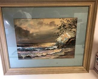 https://www.ebay.com/itm/124180871758	LAN9817: Nestor Fruge 1965 Watercolor "Seascape Newr Zihuatagejo" New Orleans Ar	 $249.99 
