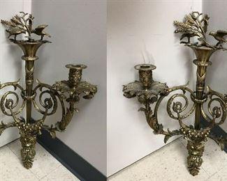 https://www.ebay.com/itm/124397487551	KG4005 Decorative Crafts Inc Handcrafted Imports Brass Candelabra Wall Sconce Set Pickup Only		 $1,500.00 	 Buy-It-Now 
