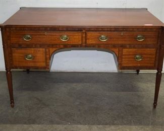 Federal banded mahogany inlaid desk