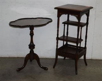 Rare Step Center Plant Stand & Lamp Table 