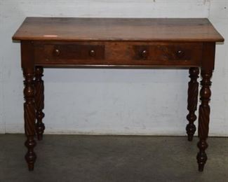 Early Antique Federal Twist Leg Desk