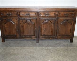 Heavy walnut sideboard