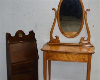 Maple Vanity & Childs Larkin Desk 