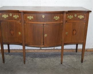 Antique Urn Inlaid Side Board
