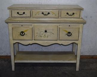 Antique painted server with pull outs 