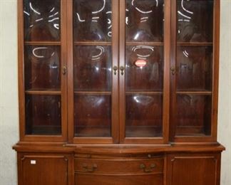 Convex Glass Mahogany Breakfront