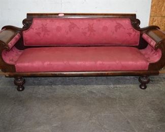 Early Empire Flamed Mahogany Sofa