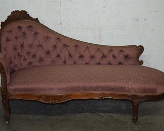 Walnut carved Victorian Fainting Sofa