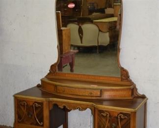 Inlaid Walnut Vanity 