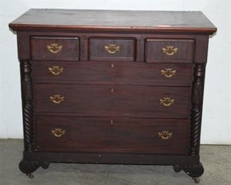 Federal Twist Column Mahogany Chest