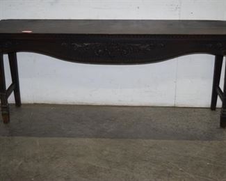 Carved Oak Hall Table w/ Lion Head’s