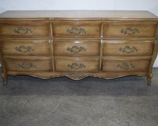 9 Drawer French long Bombay dresser base