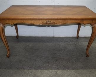 Parquet top dining table to 9pc suite