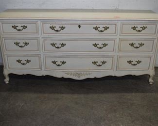  White painted log 9 drawer French dresser base 