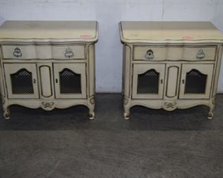 Painted French provincial 9 drawer dresser w/ Mirror 