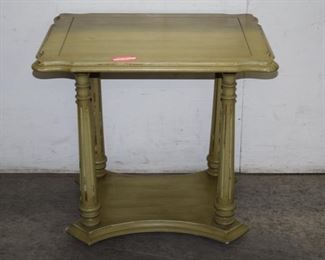 Green Painted lamp table 