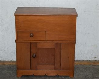 Antique cherry lift lid mill or flour chest