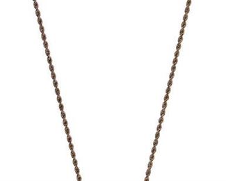 14k Gold Twisted Rope Necklace