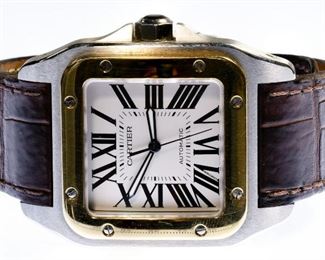 Cartier Santos 100 Automatic Mens Wrist Watch