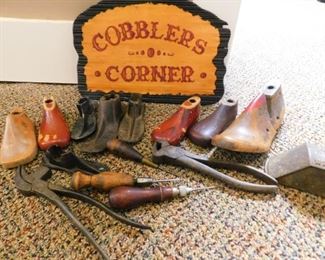 Huge collection of Cobbler's shoes and tools