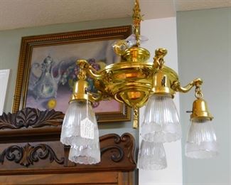 Beautiful Brass Hanging Light Fixture
