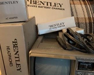 Bentley portable tv/am/fm w/ accessories