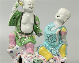 Chinese porcelain figural grouping, possibly 18th/19th c.