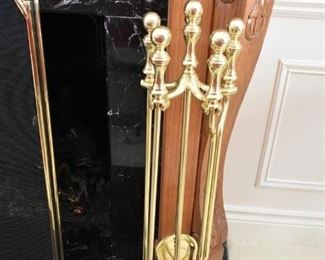 Brass fireplace tools