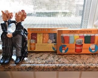 vintage jacket coasters