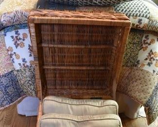 Wicker trunk, Chair cushions 