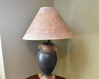 Accent table, lamp