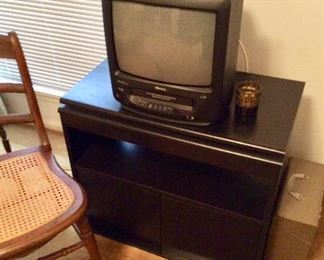 Small tv or storage unit  black lacquer look
