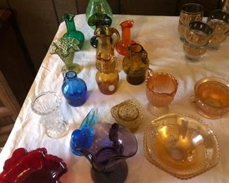 Lots of pretty colored glass pieces 