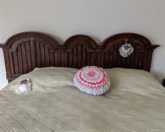 $25  King wood headboard