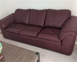 $75  Burgandy sofa