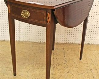  CLEAN “Councill Furniture” Burl Mahogany Drop Side Pembroke Table with Inlay

Auction Estimate $200-$400 – Located Inside 