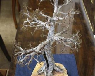  Artistic Sculpture Wired Tree on Stone by Wayne Trinklein with Paperwork of Artist

Auction Estimate $400-$800 – Located Inside 