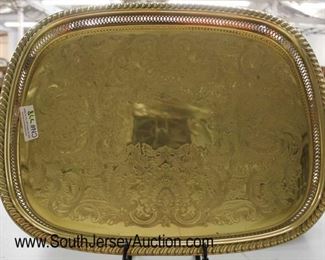  QUALITY Heavy Brass Filigree Serving Tray or Center Tray

Auction Estimate $100-$300 – Located Glassware 