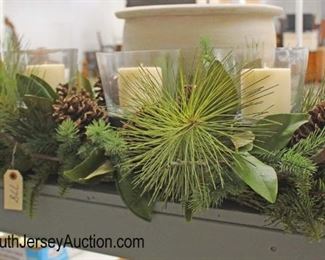  Decorator Table Center Piece with Greenery, Pinecones and Candles

Auction Estimate $20-$50 – Located Glassware 