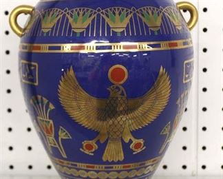  Asian Style “The Vase of the Golden Falcon by Roushdy Iskander Garas” Cobalt Blue 24 Karat Gold Hand Painted Fine Porcelain “Franklin Mint” Decorative Vase

Auction Estimate $40-$80 – Located Glassware 