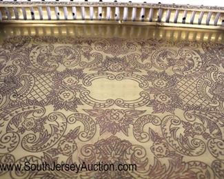  QUALITY Heavy Brass Filigree Serving Tray or Center Tray Lacquer Made in India

Auction Estimate $100-$200 – Located Glassware 