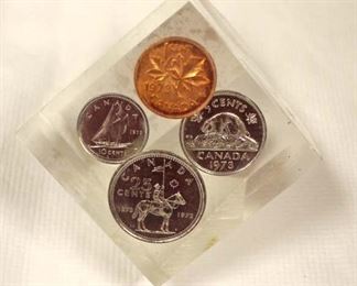  Paperweight with Canadian Coins

Auction Estimate $5-$20 – Located Glassware 