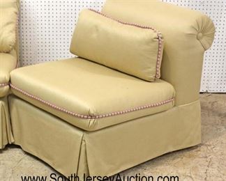  PAIR of QUALITY Down Cushion Slipper Chairs with Pillows

Auction Estimate $300-$600 – Located Inside 