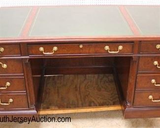 NICE Burl Mahogany “Councill Furniture” Leather Top Panel Sides 9 Drawer Executor Desk with Pull Out Trays, Keys, and Wrench

Auction Estimate $400-$800 – Located Inside 