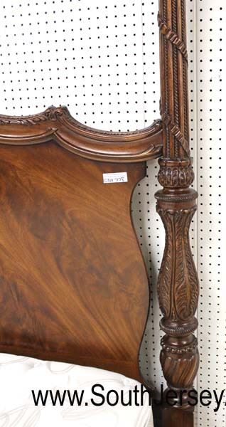  AWESOME QUALITY Burl Mahogany Carved 4 Poster King Bed with Mattress’s from “Bloomingdales”

Auction Estimate $700-$1200 – Located Inside 