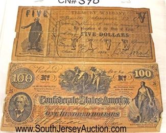 Sheet of Confederate Paper Money

Auction Estimate $5-$20 – Located Glassware 