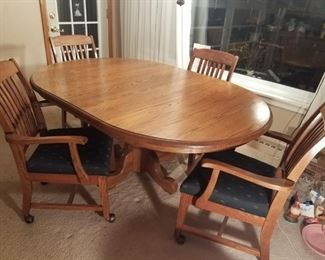 003 Oak Table with Four Chairs